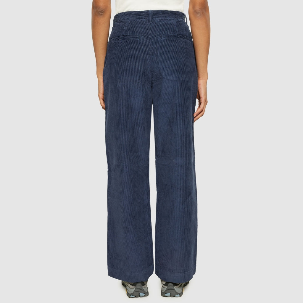 POSEY wide high-rise irregular corduroy pant - GOTS/Vegan - Night Sky