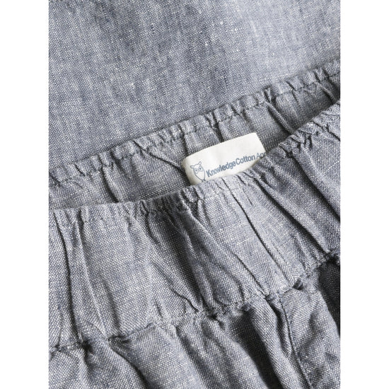 EVE culotte high-rise wide linen shorts - GOTS/Vegan - Vintage Indigo