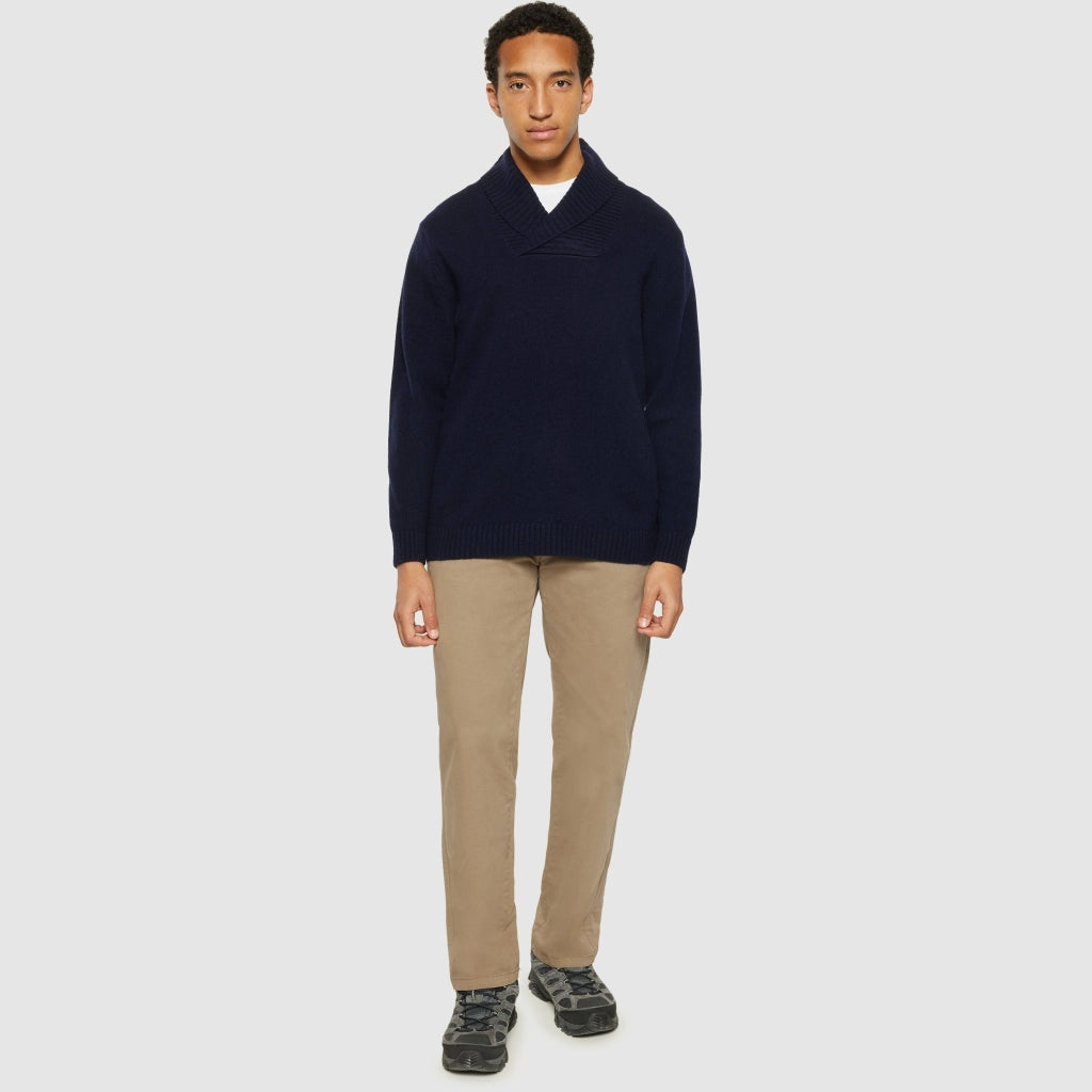 Shawl neck wool knit - RWS - Total Eclipse