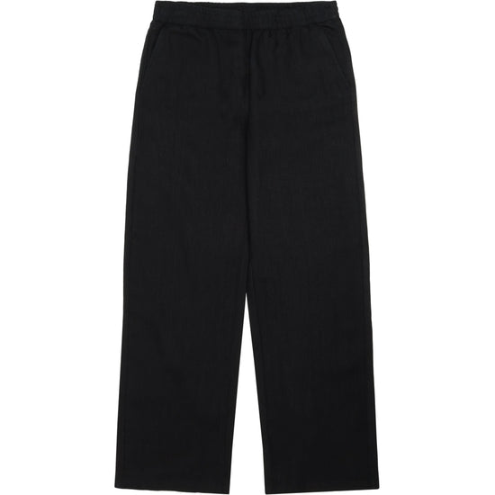 POSEY wide mid-rise linen pants - GOTS/Vegan - Black Jet