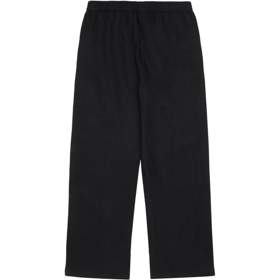 POSEY wide mid-rise linen pants - GOTS/Vegan - Black Jet