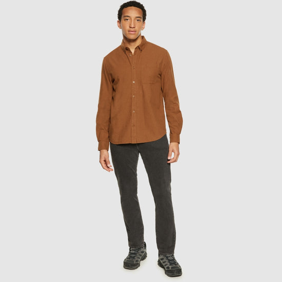 Regular fit melangé flannel shirt - GOTS/Vegan - Dachshund