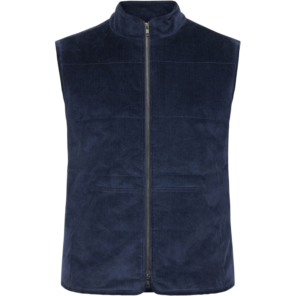 11-wales corduroy vest - GRS/Vegan - Night Sky