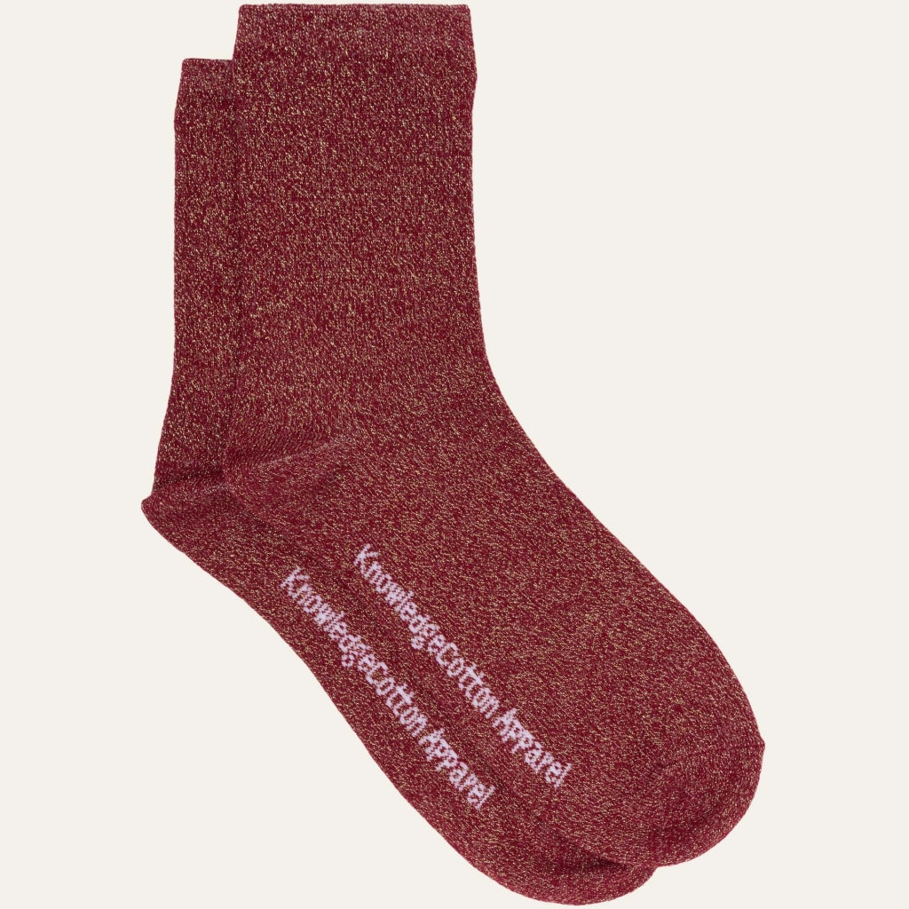 Single Pack Glitter Socks - OCS/Vegan - Rhubarb