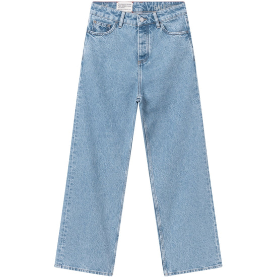 Load image into Gallery viewer, REBORN™ GALE Straight Mid-Rise Bleached Stonewash 5-Pocket Jeans
