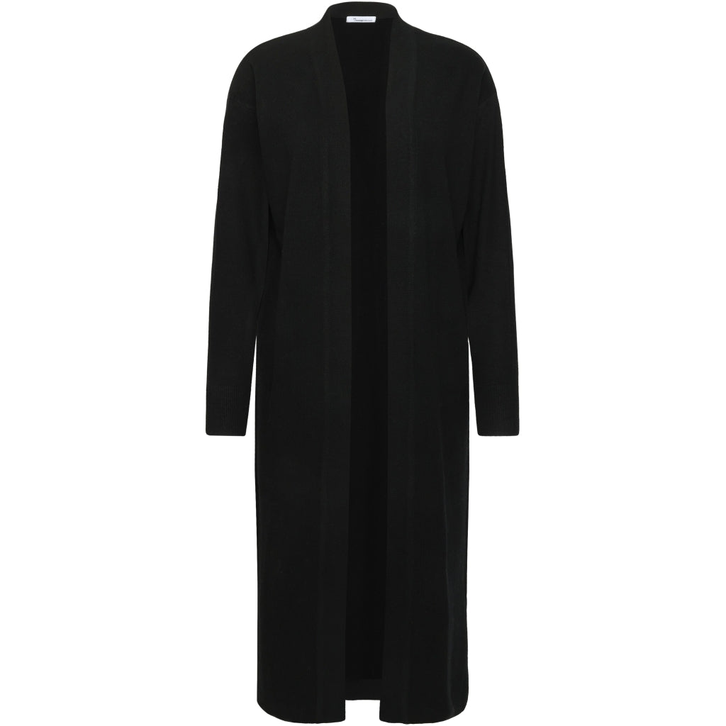 Lambswool long cardigan - RWS - Black Jet