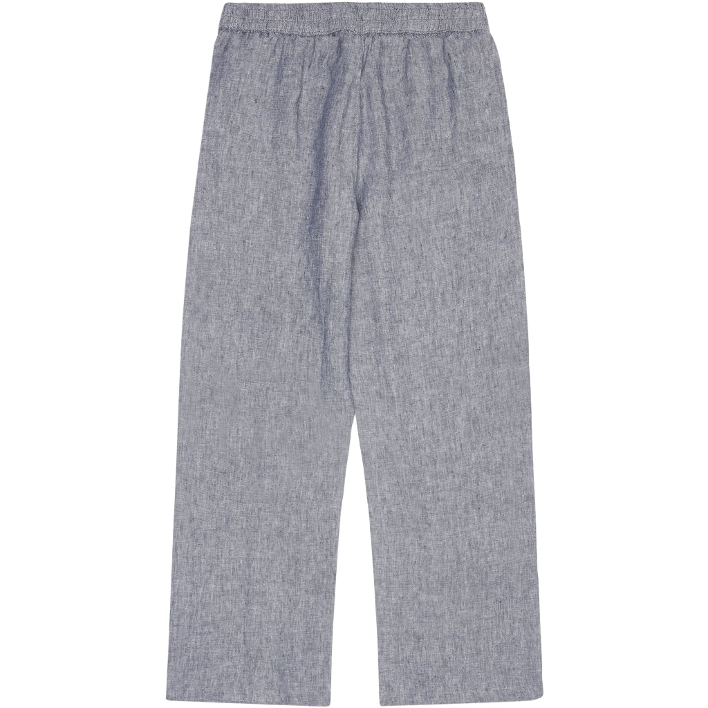 POSEY wide mid-rise linen pants - GOTS/Vegan - Vintage Indigo