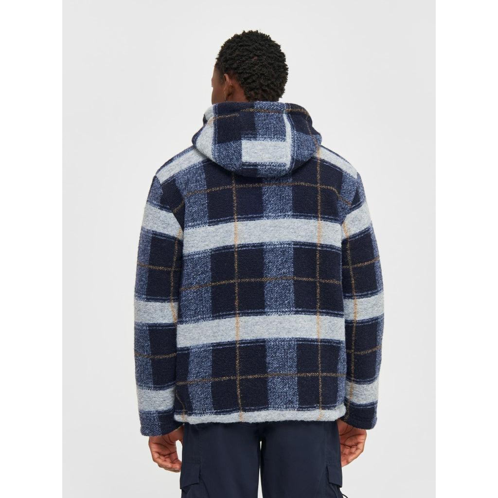 Teddy Reversable Zip Hood Jacket - GRS/Vegan - Blue Check