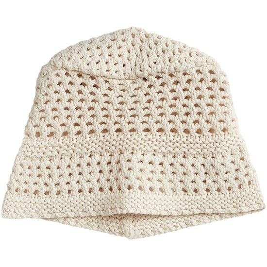 Knitted buket hat - GOTS/Vegan -  Egret
