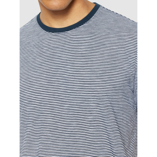 Regular striped basic tee - GOTS/Vegan - Blue