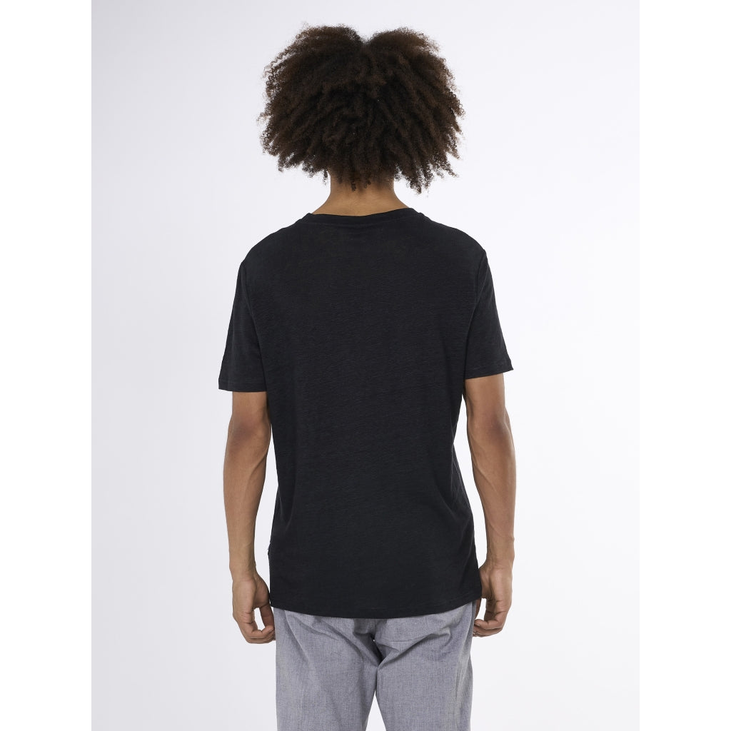 Linen T-Shirt - GOTS/VEGAN - Black Jet
