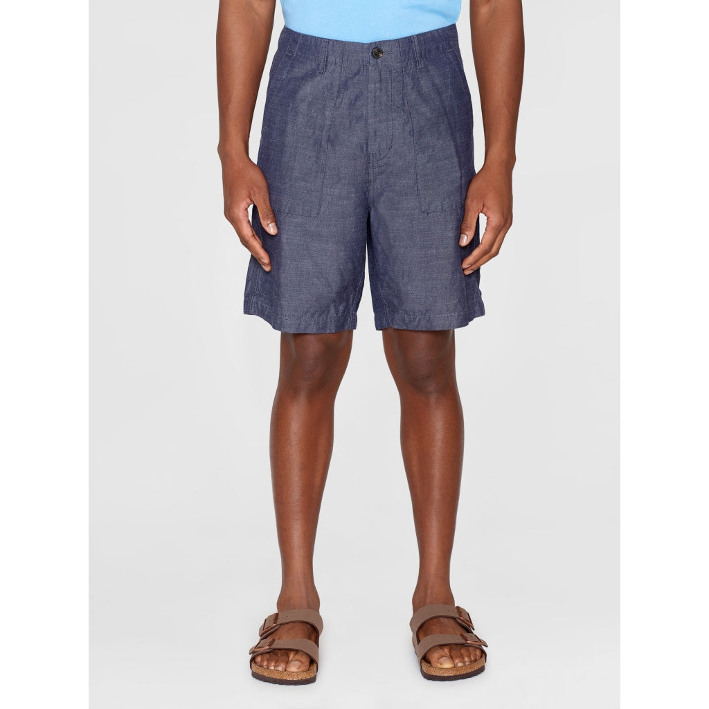 FLINT wide slub yarn shorts - GOTS/Vegan - Night Sky