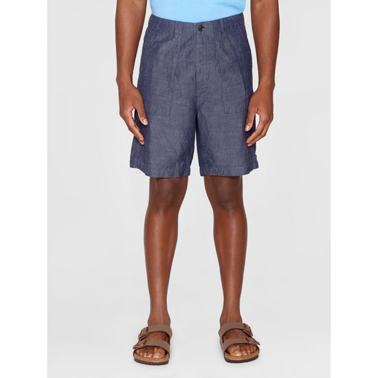FLINT wide slub yarn shorts - GOTS/Vegan - Night Sky
