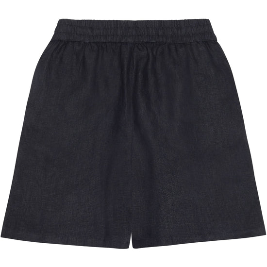 POSEY wide mid-rise linen shorts - GOTS/Vegan - Jet Black