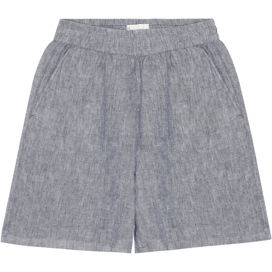 POSEY wide mid-rise linen shorts - GOTS/Vegan - Vintage Indigo