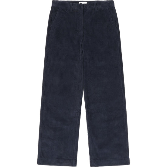 POSEY wide high-rise irregular corduroy pant - GOTS/Vegan - Night Sky