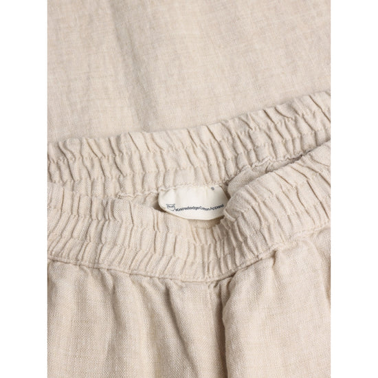 POSEY wide mid-rise linen pants - GOTS/Vegan - Yarndyed - Light feather gray