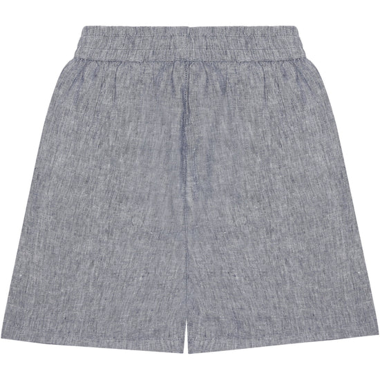 POSEY wide mid-rise linen shorts - GOTS/Vegan - Vintage Indigo