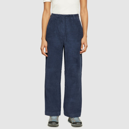 POSEY wide high-rise irregular corduroy pant - GOTS/Vegan - Night Sky