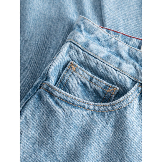 Load image into Gallery viewer, REBORN™ GALE Straight Mid-Rise Bleached Stonewash 5-Pocket Jeans
