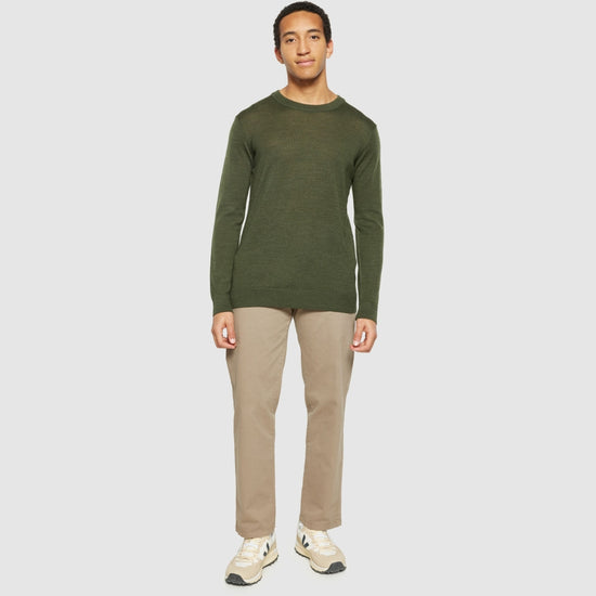 Regular merino knit crew neck - RWS - Forrest Night