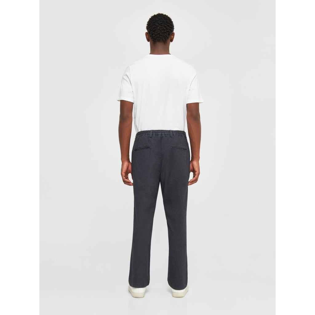 Load image into Gallery viewer, FIG Loose Flannel Chino Pants - GOTS/Vegan - Gray Pinstripe
