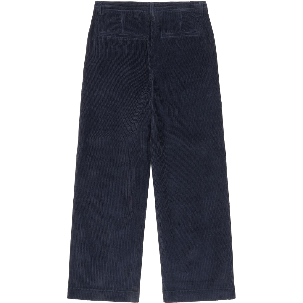 POSEY wide high-rise irregular corduroy pant - GOTS/Vegan - Night Sky