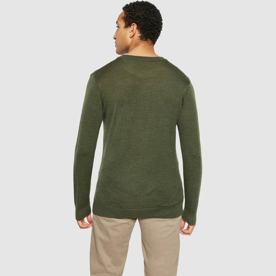 Regular merino knit crew neck - RWS - Forrest Night