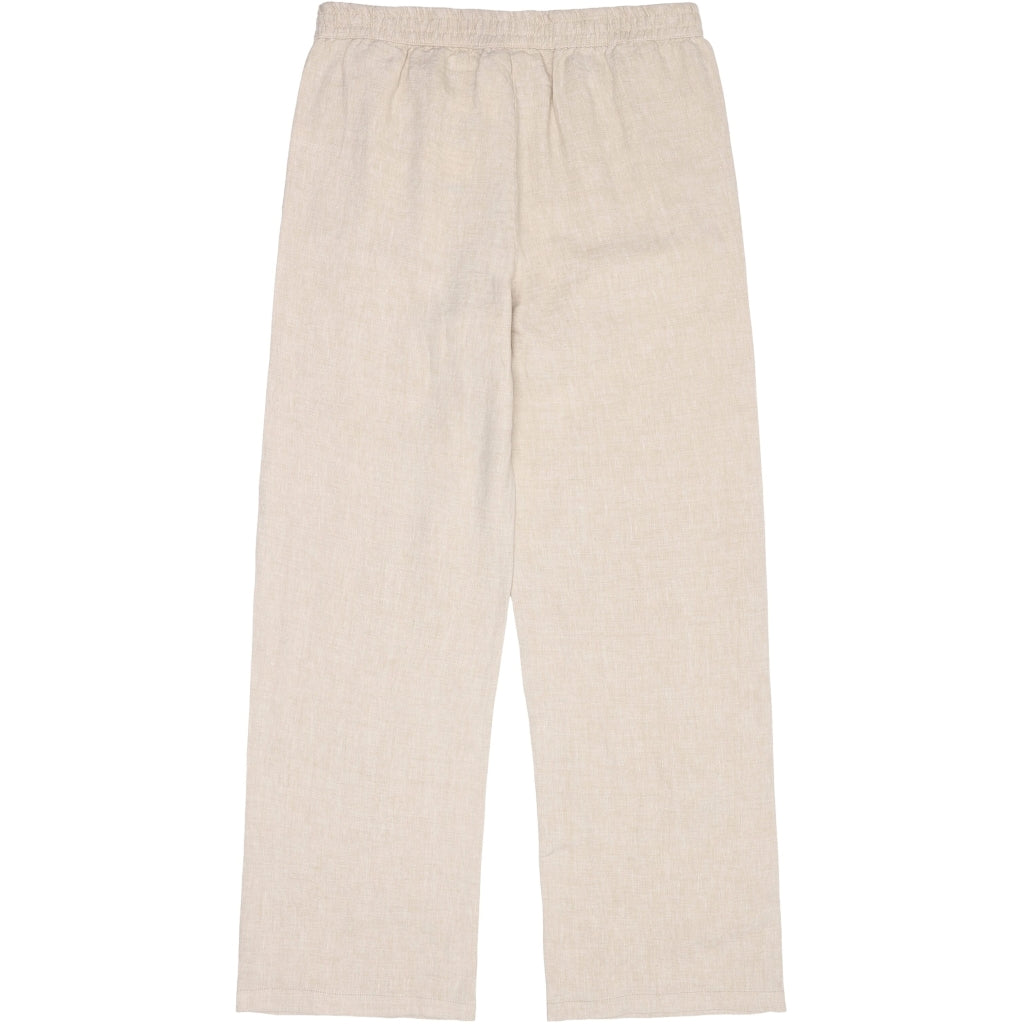 POSEY wide mid-rise linen pants - GOTS/Vegan - Yarndyed - Light feather gray