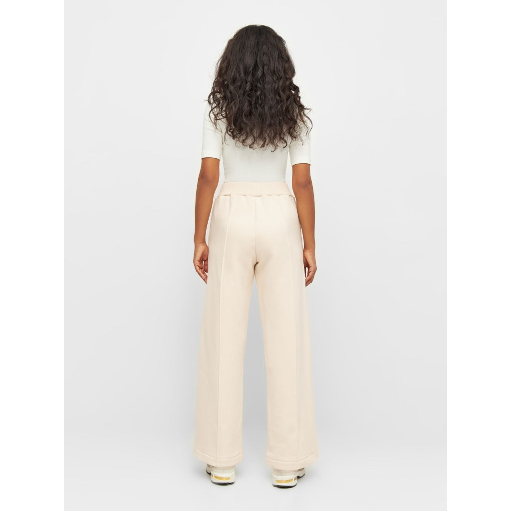 Load image into Gallery viewer, POSEY Wide High-Rise Sweat Elastic Waistband Pants - Buttercream
