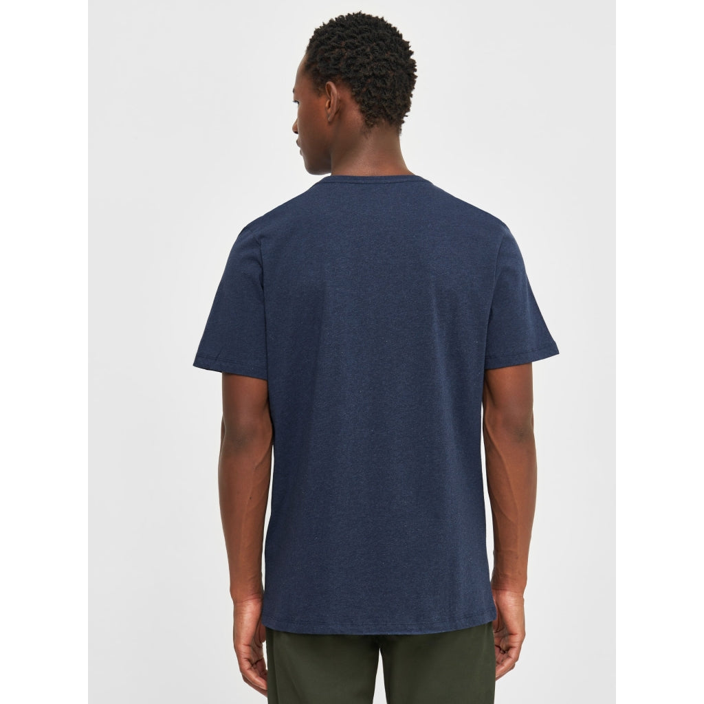 AGNAR basic t-shirt - Regenerative Organic Certified® - GOTS/Vegan - Insigna Blue melange