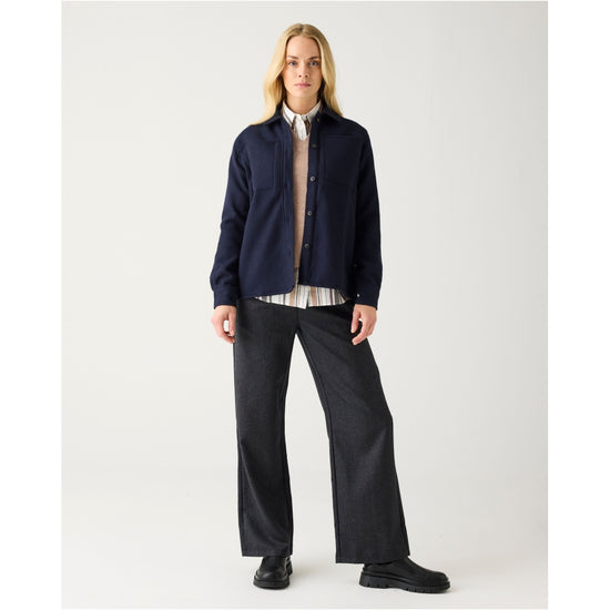 Posey wide wool pants - Dark Grey Melange