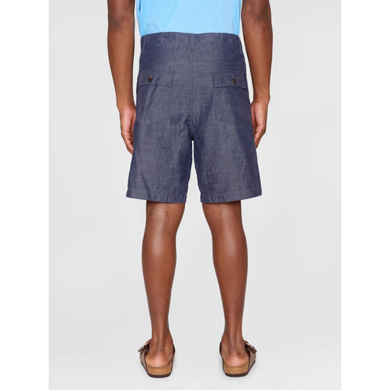 FLINT wide slub yarn shorts - GOTS/Vegan - Night Sky