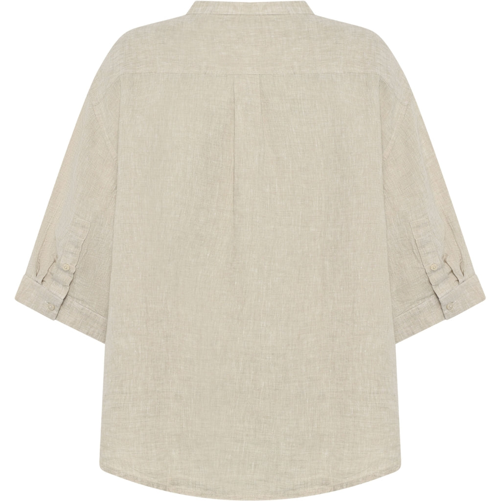 Organic Linen Shirt GOTS/Vegan - Yarndyed - Light Feather Gray