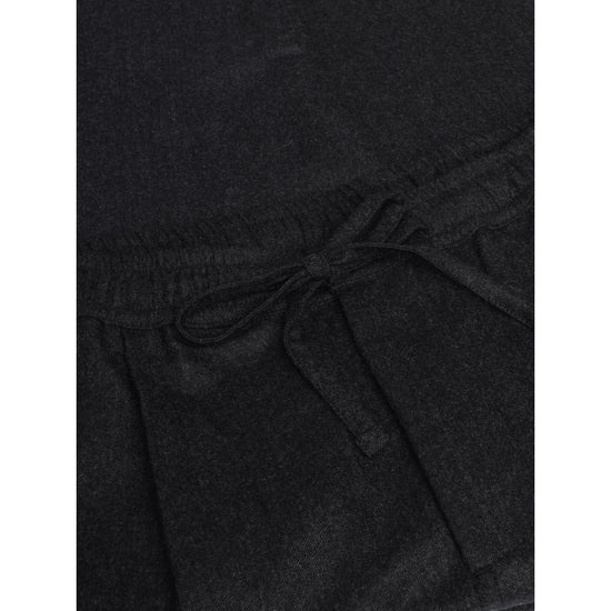 Fig loose wool pants - Dark Grey Melange