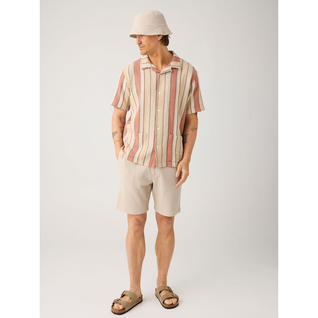 Ash Comfort Waffle Shorts -  Light Feather Gray