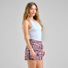Shorts Aspudden - Lines & Sticks Fig Red