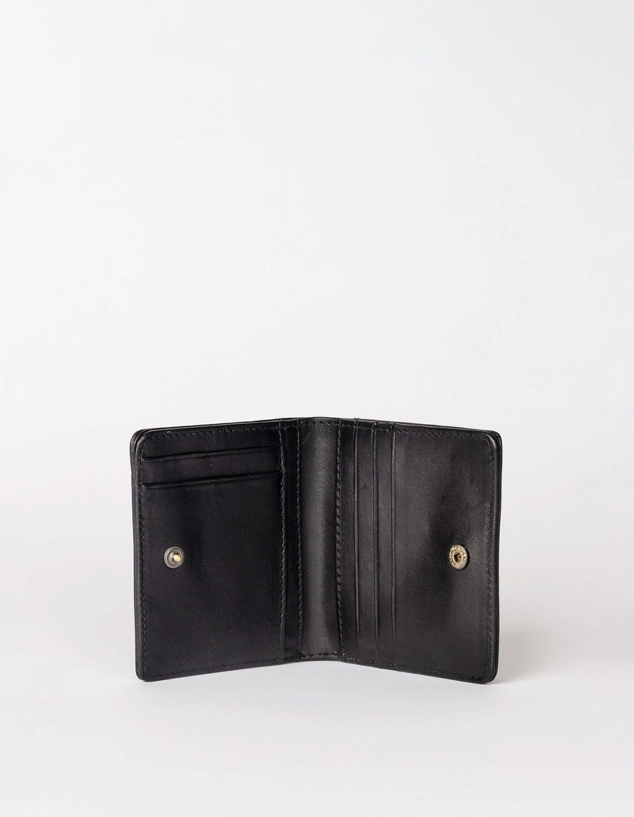 Alex Fold-Over Wallet - Black Classic Leather