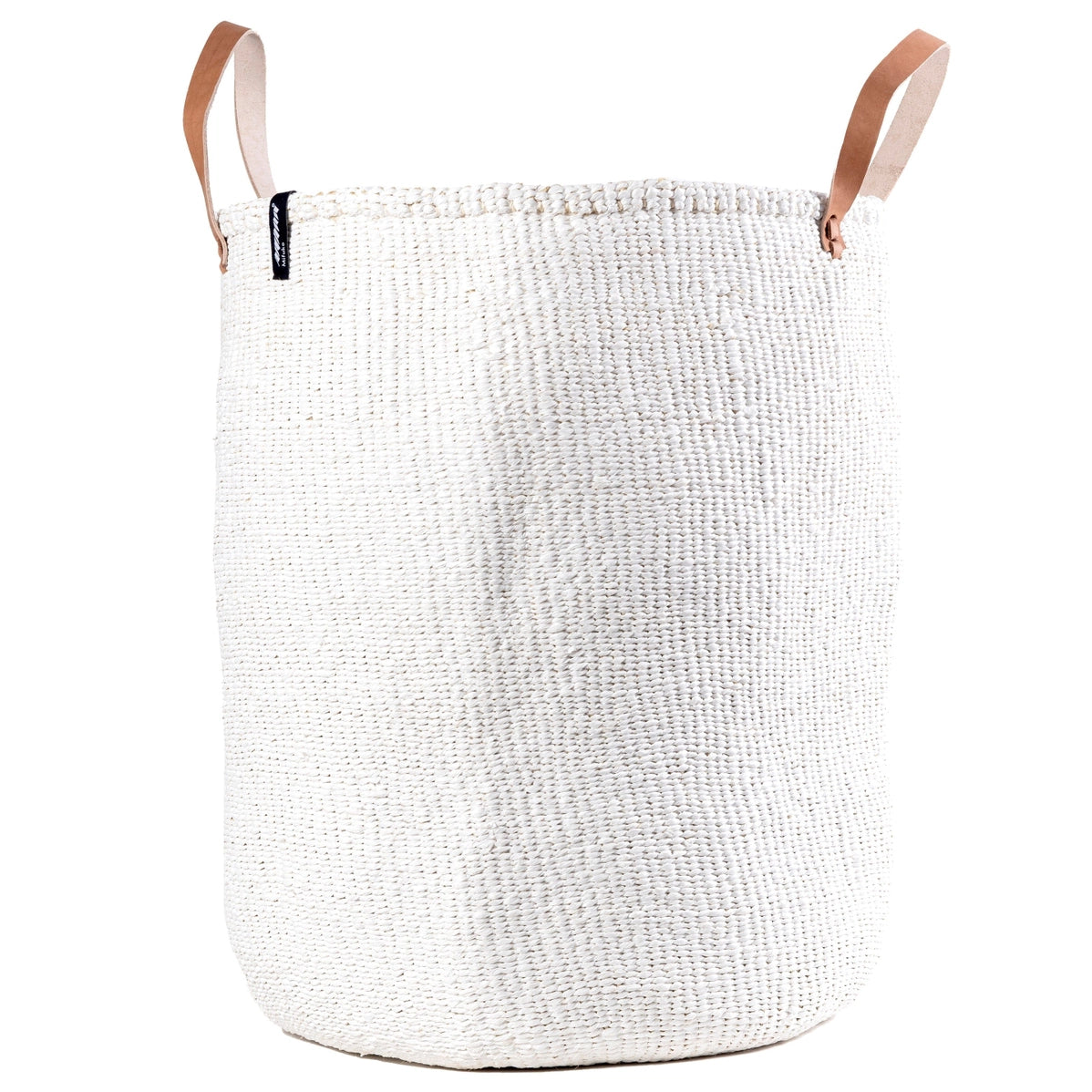 Kiondo Floor Basket - White with Handles - X-Large