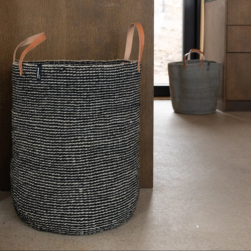 Pamba Floor Basket - Grey Sisal with Handles - X-Large
