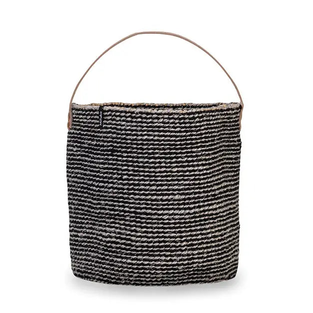 Pamba Basket - Grey Sisal with Handle - Small