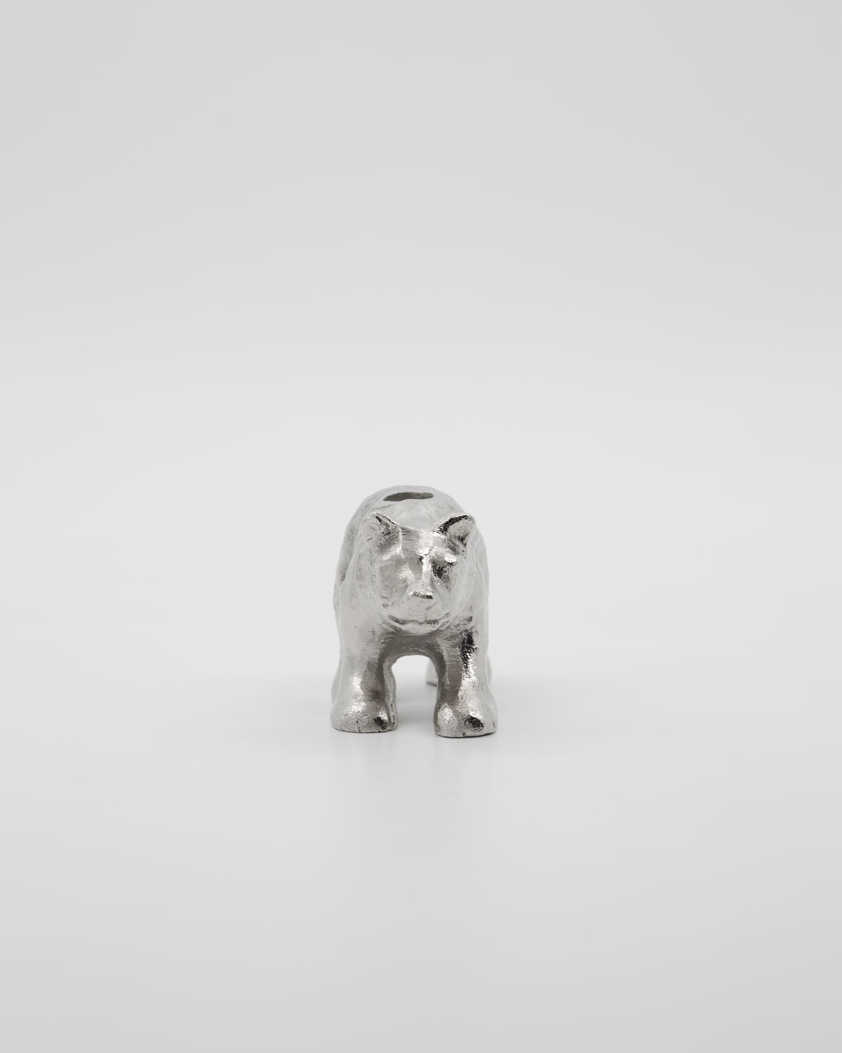 POLAR Candle holder - Antique Silver Coloured