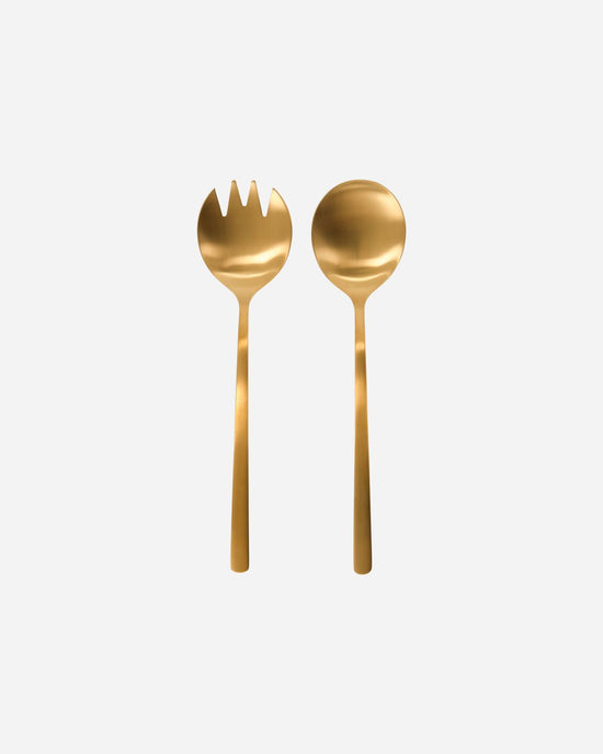 GOLDEN Salad Servers - Gold coloured