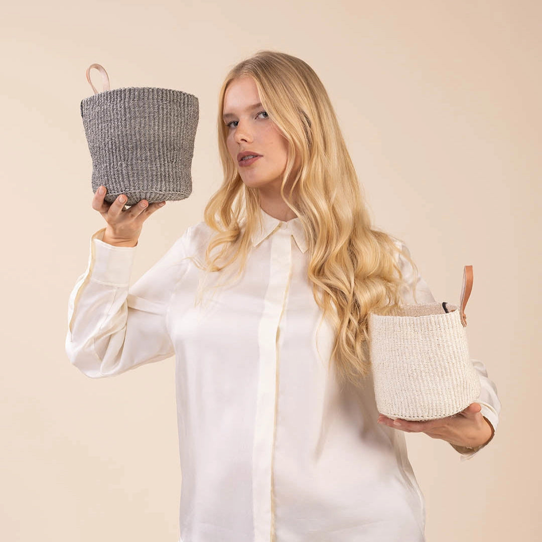 Kiondo Basket - Grey with Loop - X-Small