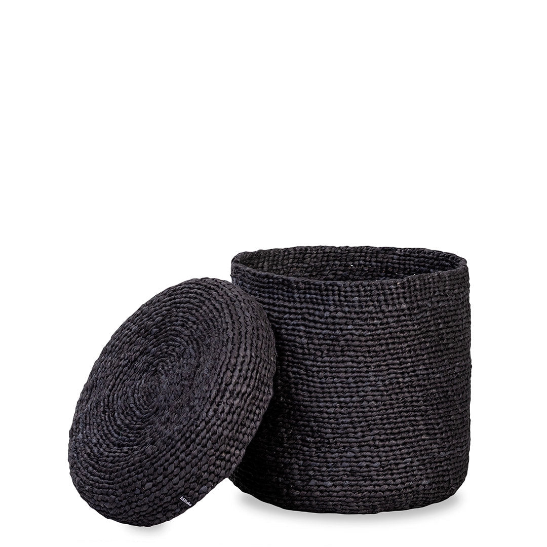 Kiondo Basket with Lid - Black - Medium