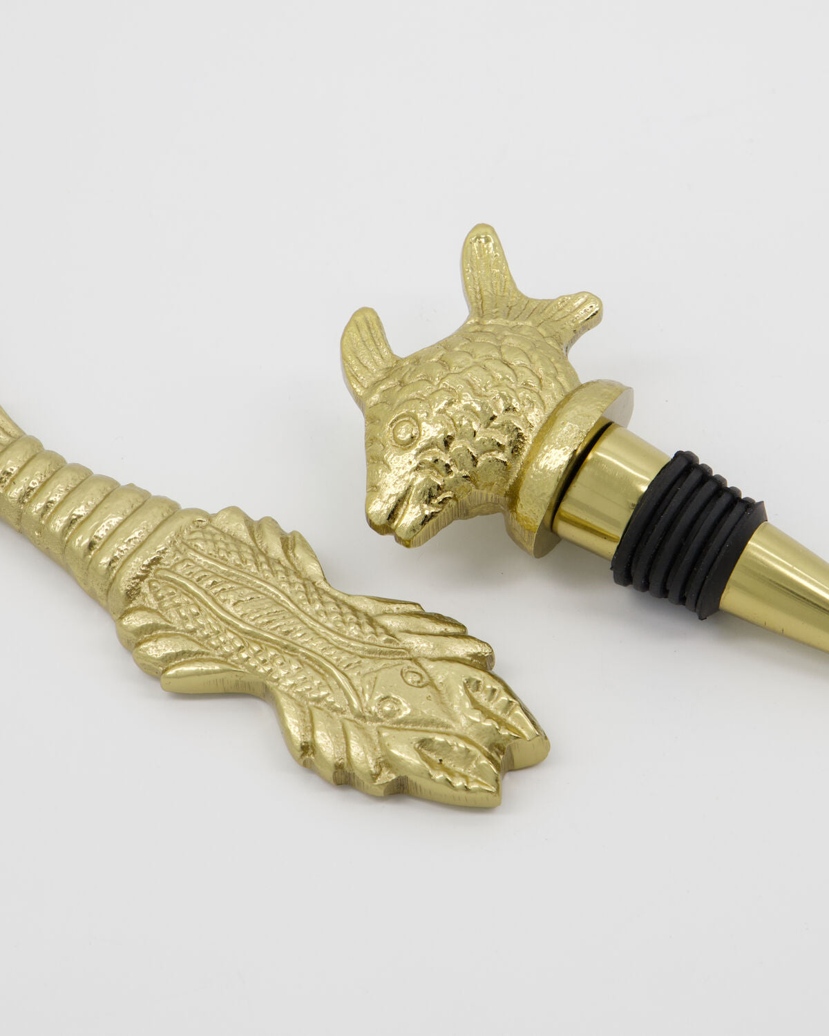 Bottle Opener & Bottle Stopper - HDFish - Antique Gold Coloured