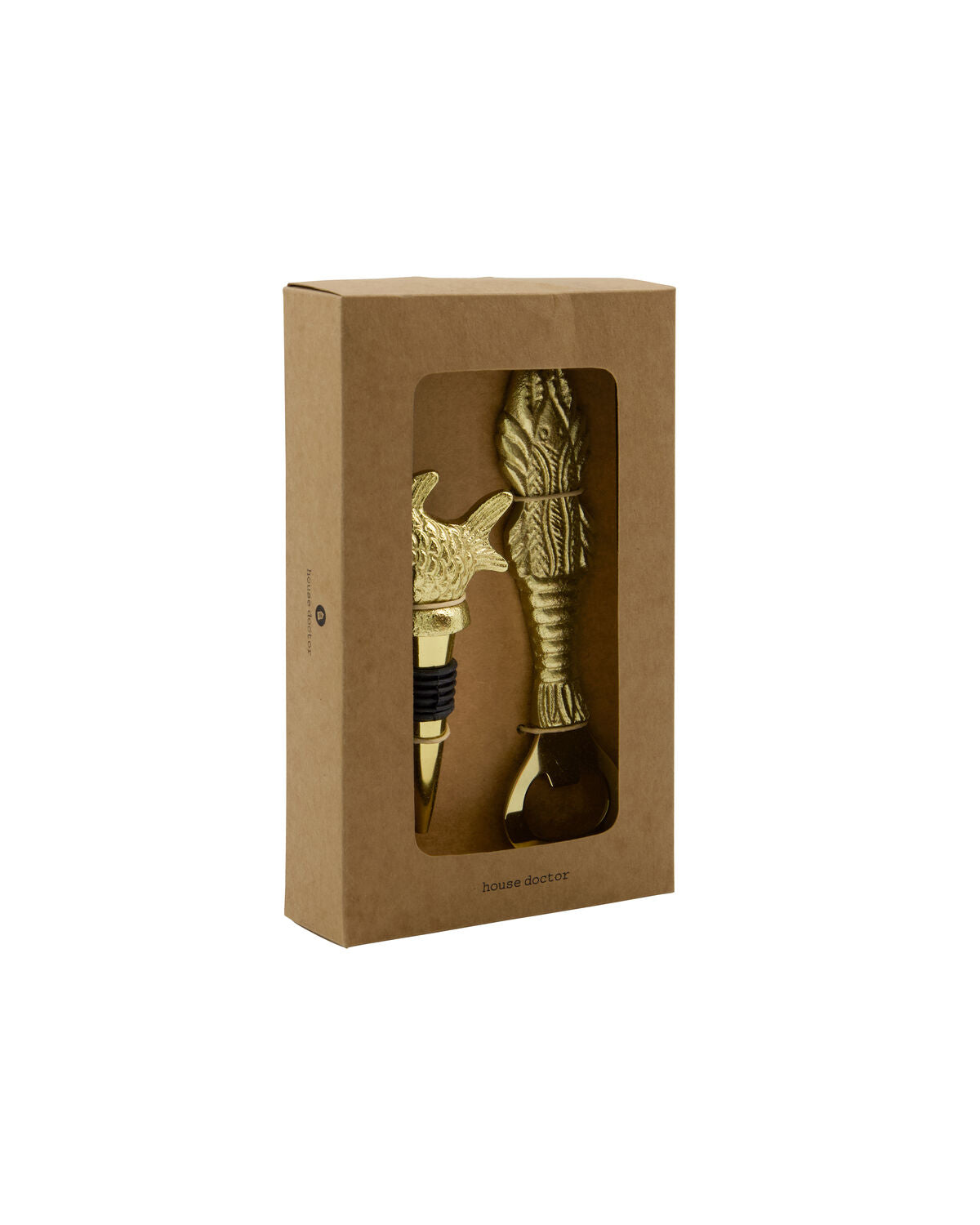 Bottle Opener & Bottle Stopper - HDFish - Antique Gold Coloured