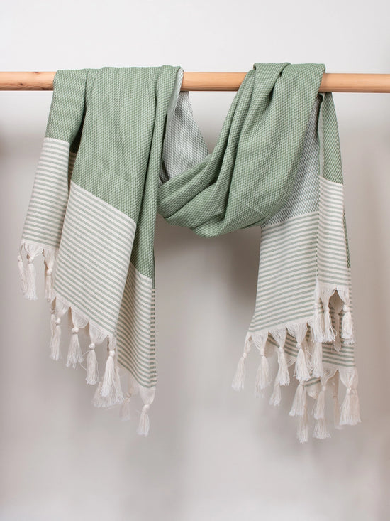Amalfi Cotton Hammam Towel - Olive