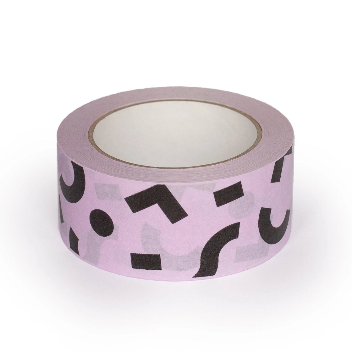 Packaging Tape - Mauve and Black Shapes