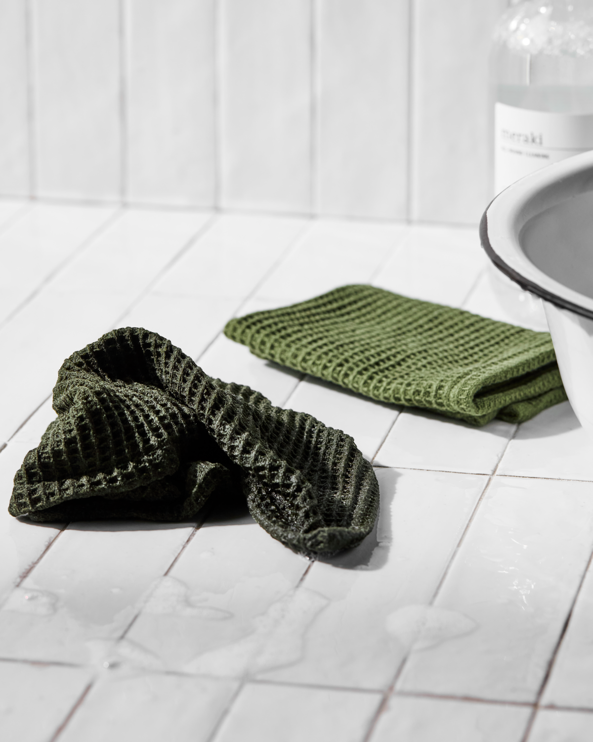 Dish Cloth - Green - Set of 2